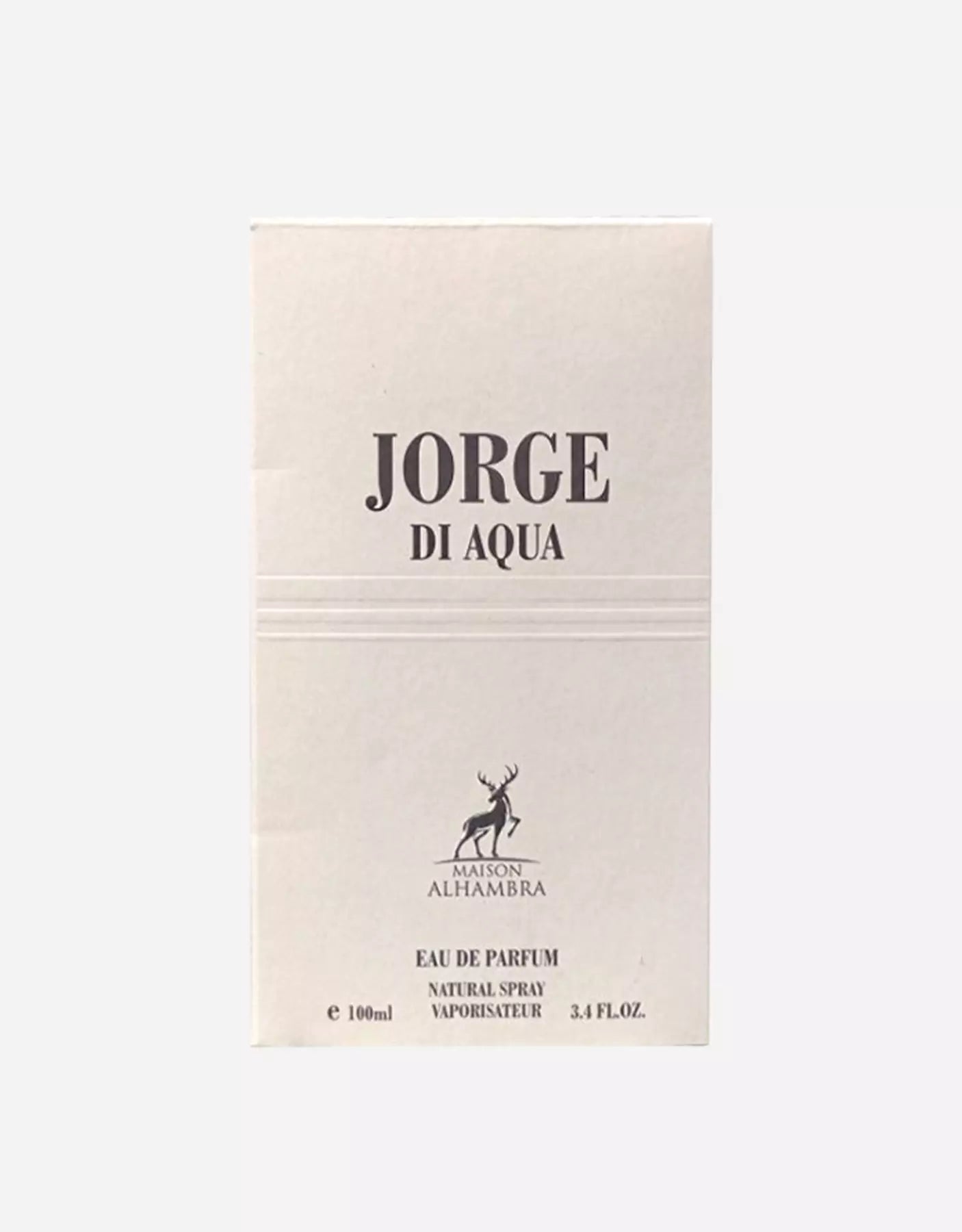 JORGE DI AQUA BY MAISON ALHAMBRA EAU DE PARFUM FOR UNISEX 100ML 3.4 FL.OZ. JORGE DI AQUA BY MAISON ALHAMBRA EAU DE PARFUM FOR UNISEX 100ML 3.4 FL.OZ.