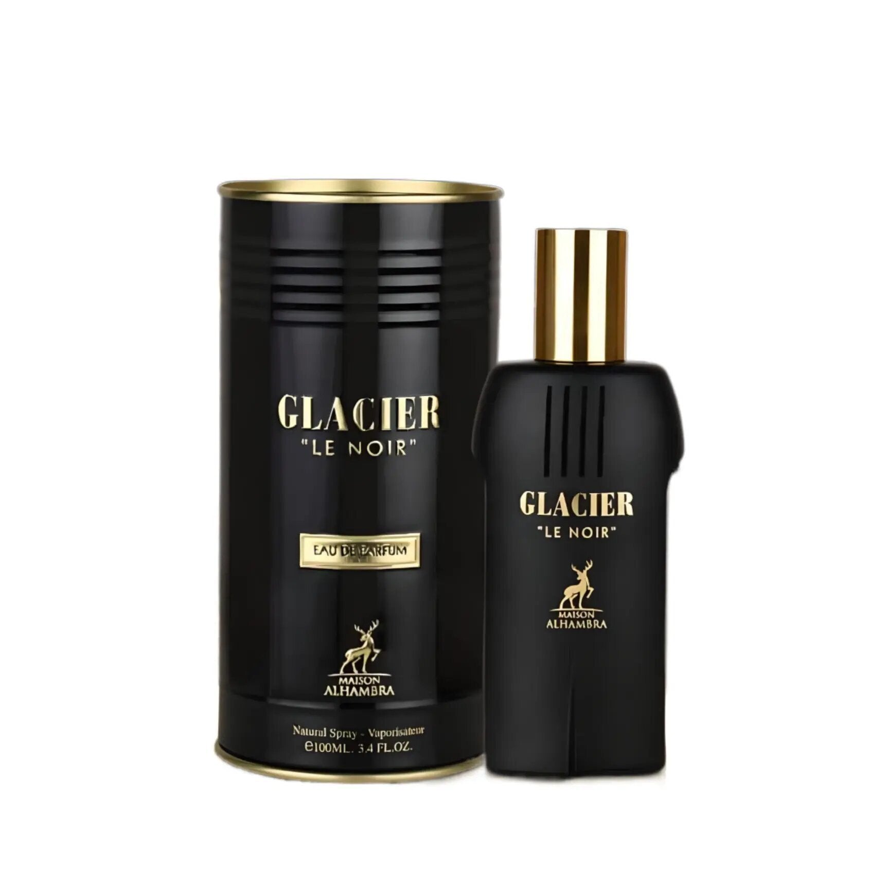 GLACIER LE NOIR BY MAISON ALHAMBRA EAU DE PARFUM FOR MEN 100ML 3.4 FL.OZ. GLACIER LE NOIR BY MAISON ALHAMBRA EAU DE PARFUM FOR MEN 100ML 3.4 FL.OZ.