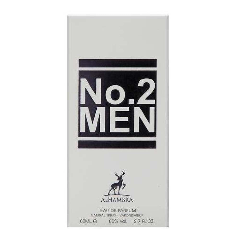 NO. 2 MEN BY MAISON ALHAMBRA EAU DE PARFUM 80ML 2.7 FL.OZ. MEN FRAGRANCE NO. 2 MEN BY MAISON ALHAMBRA EAU DE PARFUM 80ML 2.7 FL.OZ. MEN FRAGRANCE