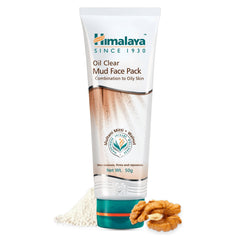 Himalaya Oil Clear Mud Face Pack, Deep Cleanses, Firms & Rejuvenates, With The Goodness Of Herbs & Mineral Clay | 50gm