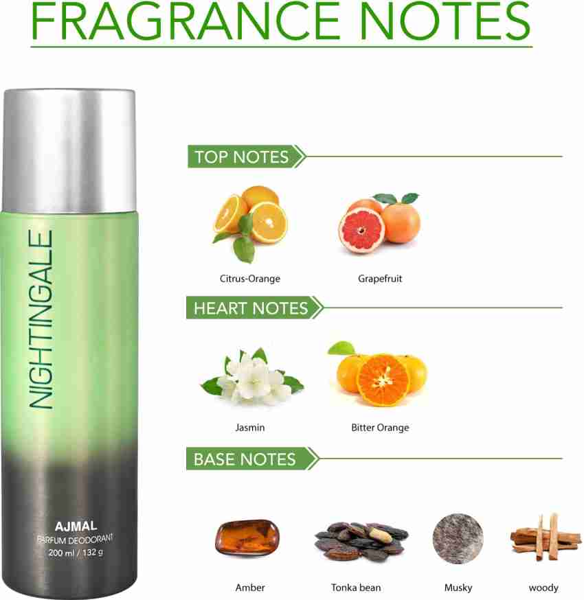 Ajmal Captivate & Nightingale Deodrant 200ml 6.7 Fl.oz. & Prose Eau De Parfum 50ml 1.6 Fl.oz. For Unisex | Combo Of 3 Ajmal Captivate & Nightingale Deodrant 200ml 6.7 Fl.oz. & Prose Eau De Parfum 50ml 1.6 Fl.oz. For Unisex | Combo Of 3