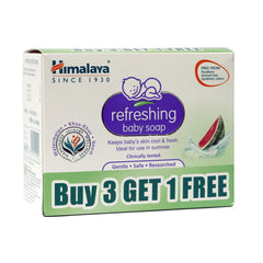 Himalaya Refreshing Baby Soap, Keeps Baby's Skin Cool & Fresh | 75gm, Buy 3 Get 1 Free