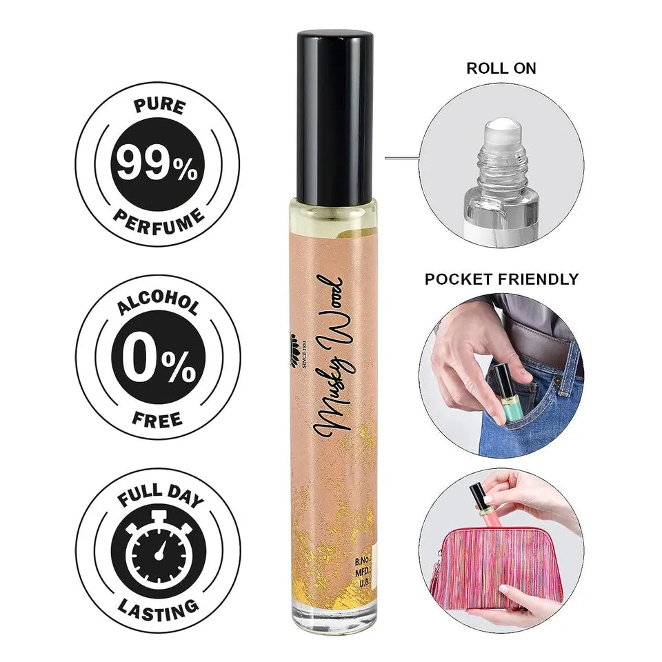 Ajmal Artisan Musky Wood Long-lasting Concentrated Perfume Roll-on 10ml 0.3 Fl.oz. | Gift For Men Ajmal Artisan Musky Wood Long-lasting Concentrated Perfume Roll-on 10ml 0.3 Fl.oz. | Gift For Men