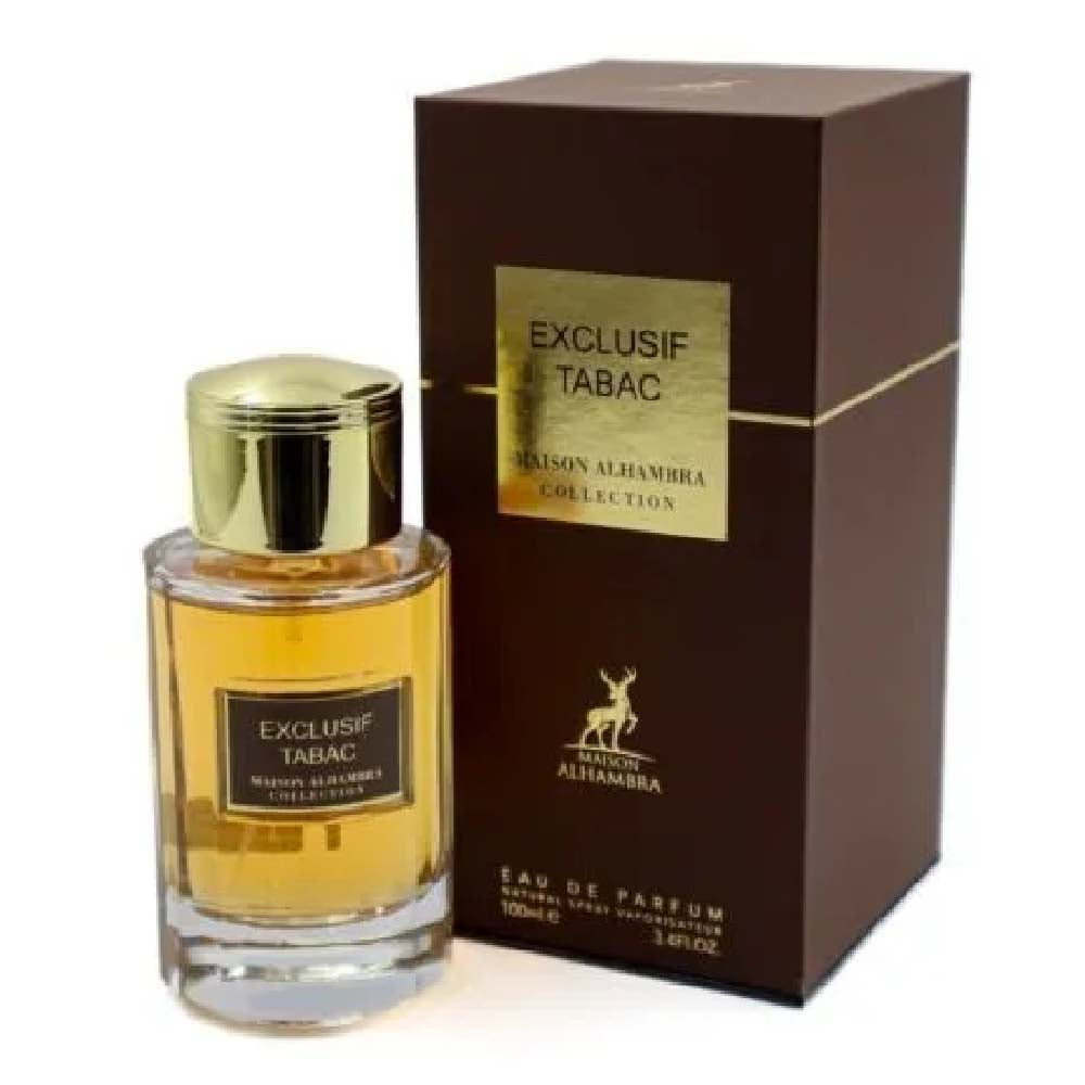 EXCLUSIF TABAC BY MAISON ALHAMBRA EAU DE PARFUM FOR UNISEX 100ML 3.4 FL.OZ. EXCLUSIF TABAC BY MAISON ALHAMBRA EAU DE PARFUM FOR UNISEX 100ML 3.4 FL.OZ.