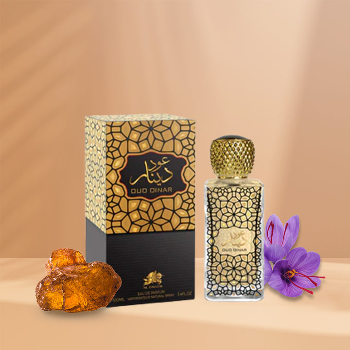 Emper Oud Dinar By Al Fares Eau De Parfum Vaporisateur Natural Spray  100ml 3.4 Fl.oz. | Long Lasting Unisex Perfume Emper Oud Dinar By Al Fares Eau De Parfum Vaporisateur Natural Spray  100ml 3.4 Fl.oz. | Long Lasting Unisex Perfume