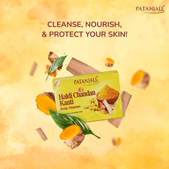 Patanjali Haldi Chandan Kanti Body Cleanser, With Reduces Roughness, Improves Texture, 75gm