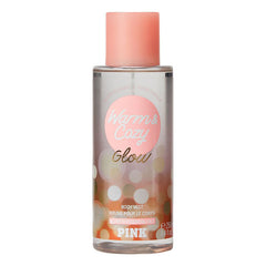 VICTORIA'S SECRET WARM & COZY GLOW PINK BODY MIST 250ML 8.4 FL.OZ. WITH ESSENTIAL OILS