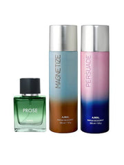 Ajmal Persuade + Magnetize Deodrant 200ml 6.7 Fl.oz. +  Prose Eau De Parfume 50ml 1.6 Fl.oz.  For Unisex Perfume | Combo Of 3