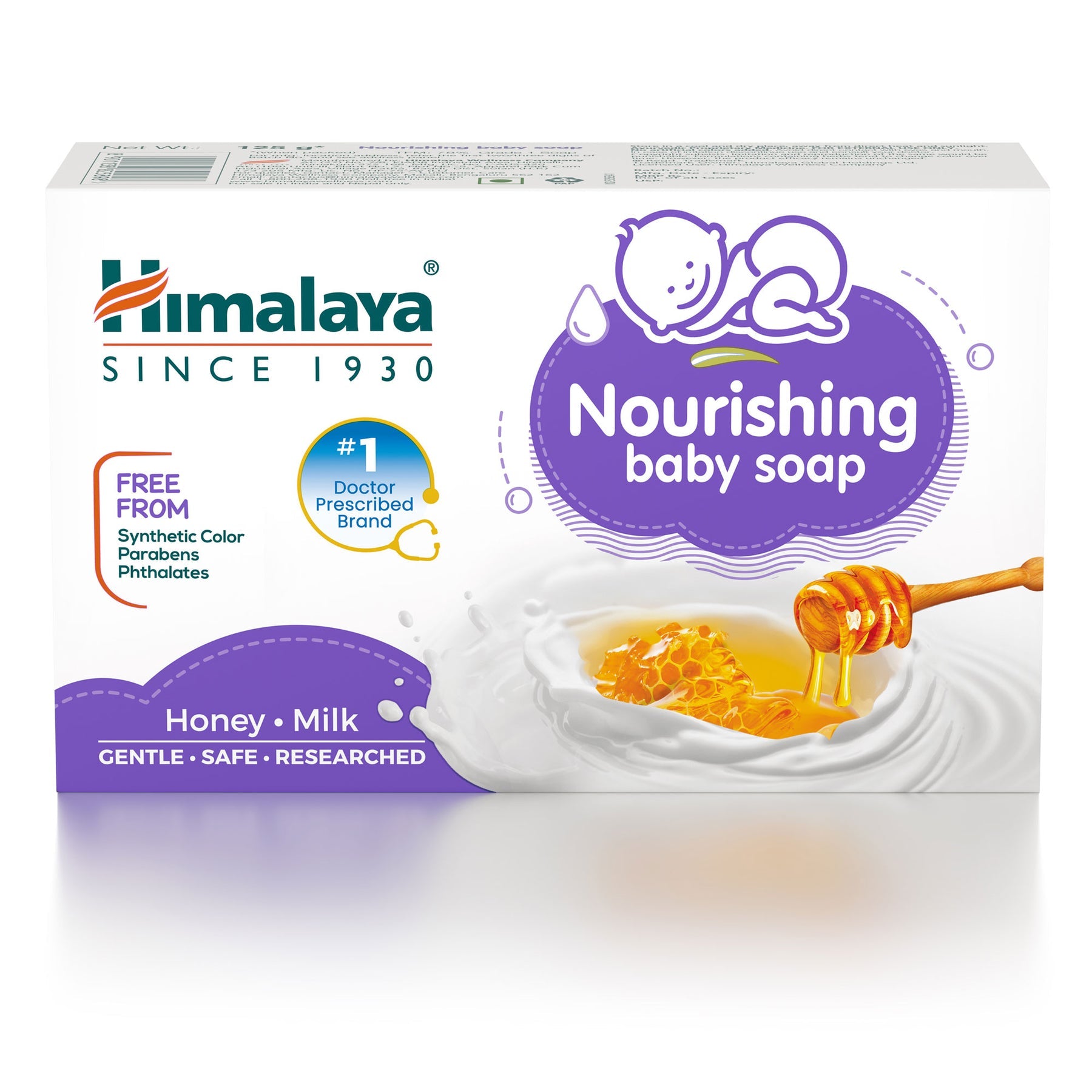 Himalaya Nourishing Baby Soap, Gentle Nourishment For Baby's Sensitive Skin, With Honey & Milk | 125gm