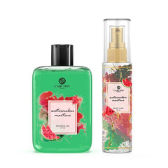 CARLTON LONDON PERFUME COMBO WATERMELON MARTINI SHOWER GEL 250ML 8.4 FL.OZ. AND WATERMELON BODY MIST 150ML 5.0 FL.OZ. - PACK OF 2