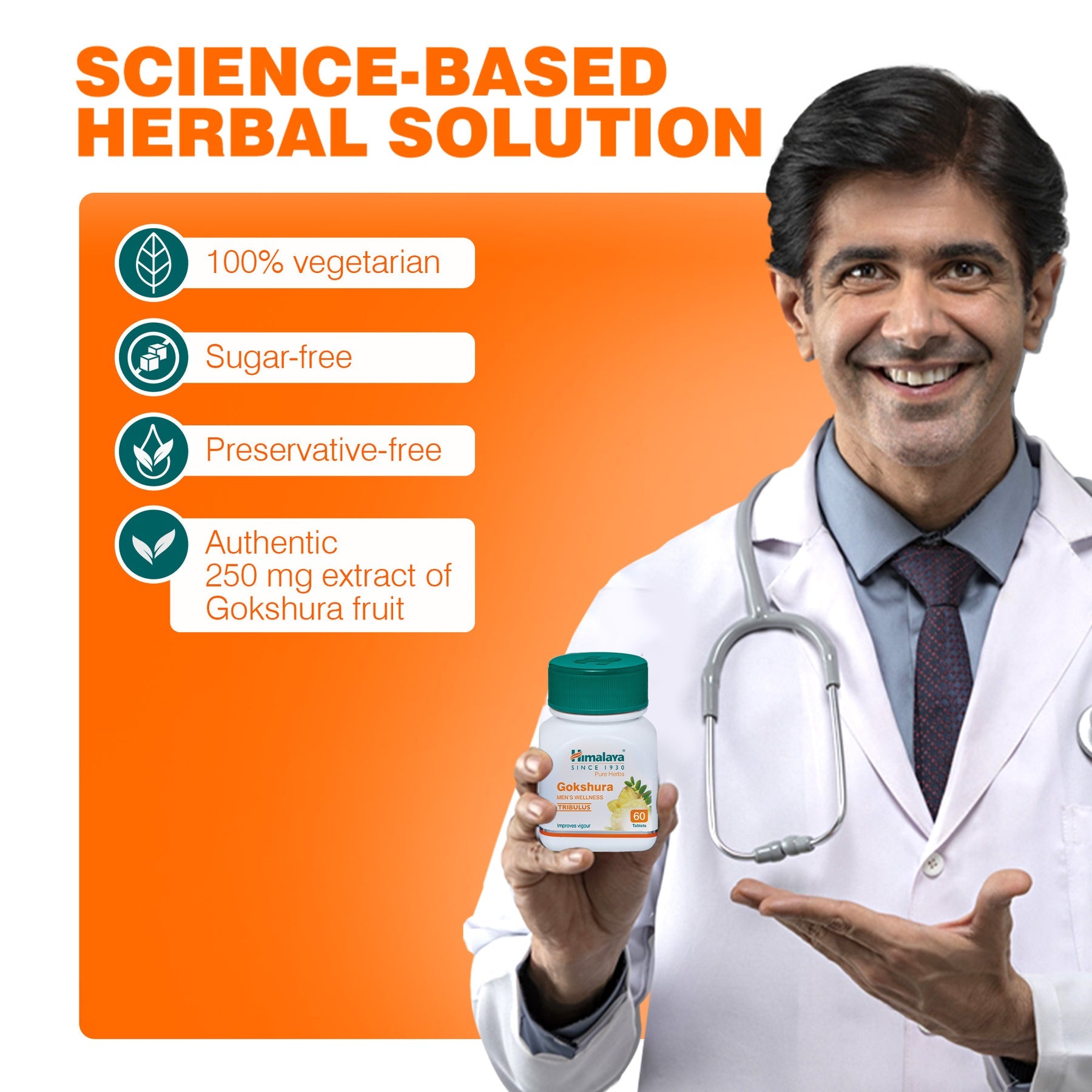 Himalaya Herbals Gokshura, Help To Improve Vigour & Vitality | 60 Tablets