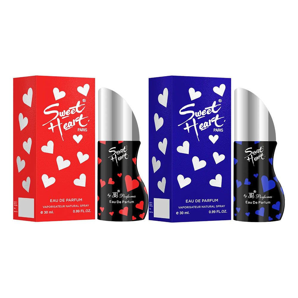 Sweet Heart Blue & Red Eau De Perfume 2pcs 60ml 2.0 Fl.oz.