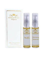 Menjewell Morning Jasmine & Oudh Eau De Parfum 10ml 0.3 Fl.oz. Each Pack Of 2 | Luxury Travel Kit For Unisex