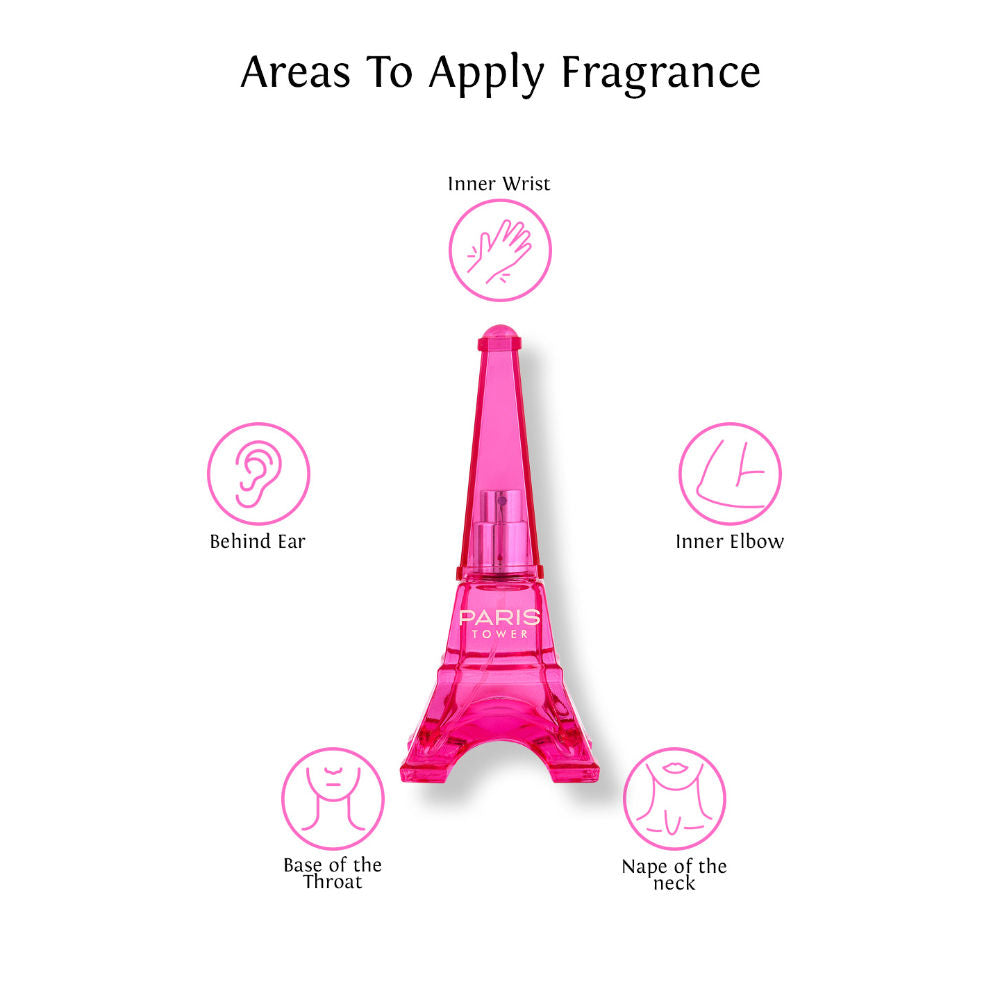 Sweet Heart Pink Paris Tower Eau De Parfum 40ml 1.3 Fl.oz.