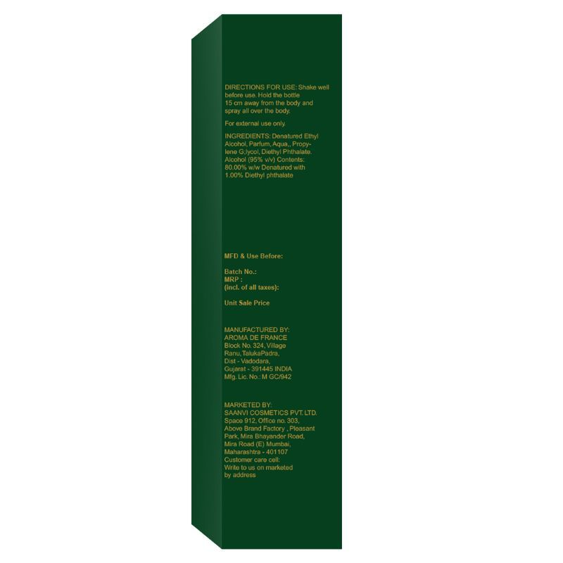 La French 0.6 Eau De Parfum Spray For Men 10ml 0.3 Fl.oz.| Fresh & Long Lasting Fragrance