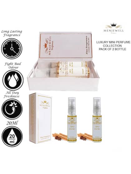 Menjewell Set Of 2 Luxury Spicy For Her Eau De Parfum 10ml 0.3 Fl.oz. Each | Perfect Gift For Women | Pocket Perfumes