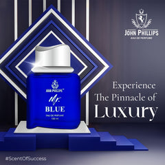 John Phillips Mr. Blue Eau De Perfume 100ml 3.4 Fl.oz. & Smog Deodorant 120ml 4 Fl.oz. | Combo Of 2 For Men