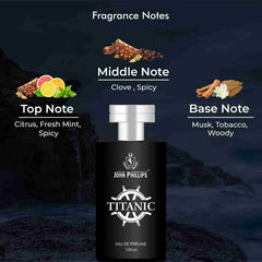 John Phillips Luxury Smog & Titanic Eau De Parfum 100ml 3.4 Fl.oz. Each Pack Of 2 For Unisex