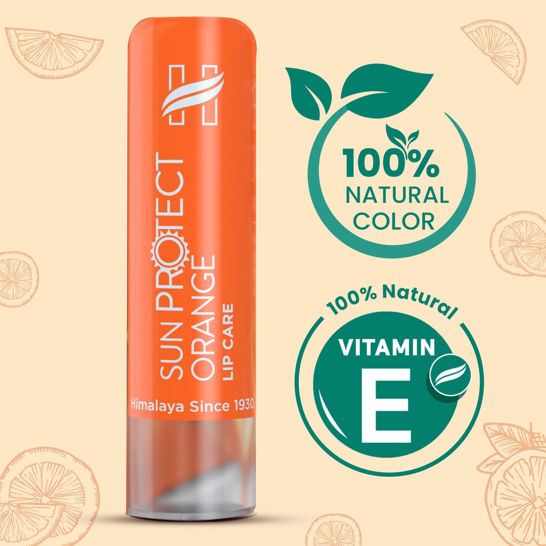 Himalaya Sun Protect Orange Lip Care, Nourishes & Soothes Lips Shields Against Harmful UV Rays | 4.5gm