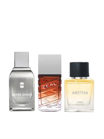 Ajmal Zeal Aquatic And Silver Shade Eau De Parfum 100ml 3.4 Fl.oz. Each X2 For Men And Aretha Eau De Parfum 50ml 1.6 Fl.oz. For Women