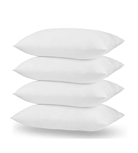 Microfiber Soft White Pillows, Pillows For Sleeping, Size - 40x60 Cm | Neck & Head Support, Removable & Machine-Washable Cover, For Long-Lasting Use - Pack Of 4