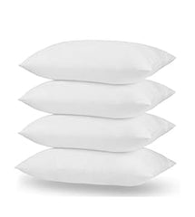 Microfiber Soft White Pillows, Pillows For Sleeping, Size - 40x60 Cm | Neck & Head Support, Removable & Machine-Washable Cover, For Long-Lasting Use - Pack Of 4