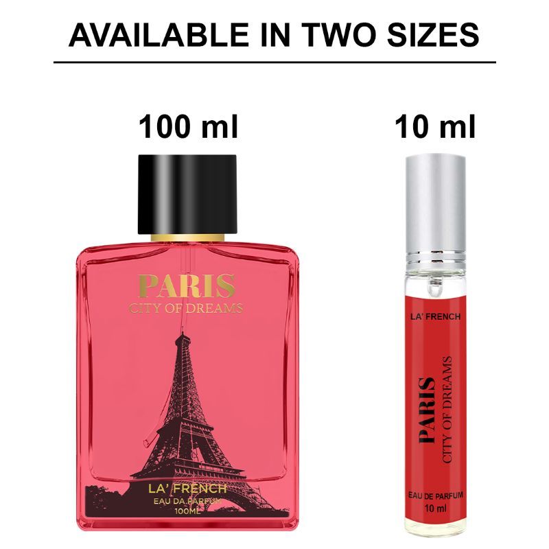 La French Paris City Of Dreams Eau De Parfum 10ml 0.3 Fl.oz. | Long Lasting Fragrance For Unisex