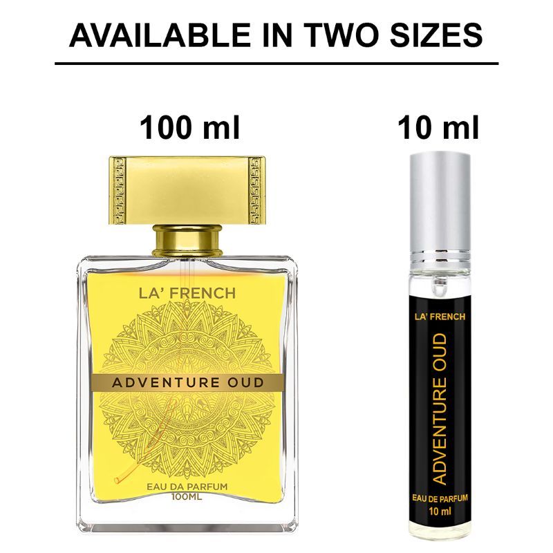 La French Adventure Oud Eau De Parfum 10ml 0.3 Fl.oz. | Long Lasting Fragrance For Unisex