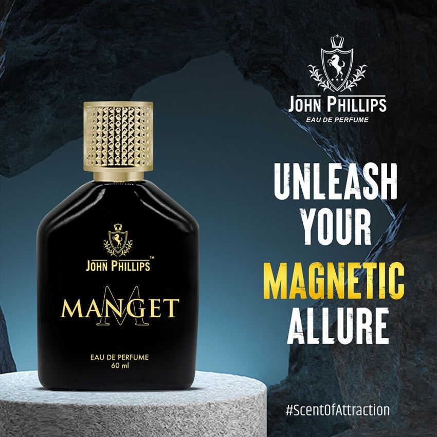 John Phillips Manget Eau De Perfume 60ml 2 Fl.oz. & Wildcraft Eau De Perfume 100ml 3.4 Fl.oz. | Combo Of 2 For Men