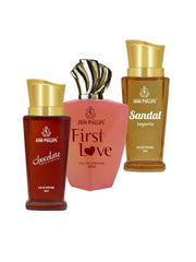 John Phillips Chocolate + First Love + Sandal Imperia Eau De Parfum 60ml 2 Fl.oz. Each Pack Of 3 For Unisex