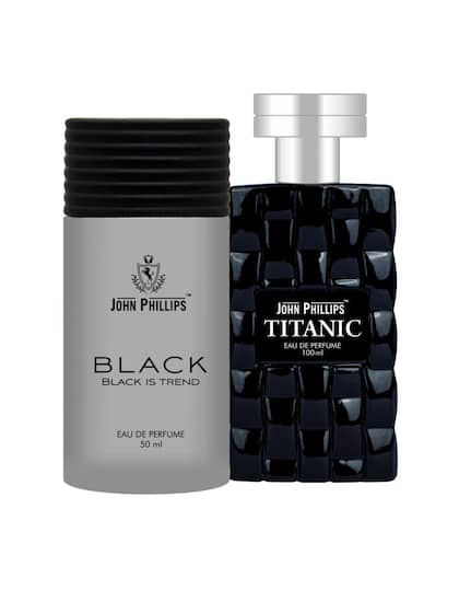 John Phillips Black Eau De Perfume 50ml 1.6 Fl.oz. & Titanic Eau De Perfume 100ml 3.4 Fl.oz. | For Men & Women Combo Of 2