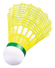 Cosco Aero 777 Badminton Shuttlecocks , Nylon | Green Cap , Pack Of 6 For Adults