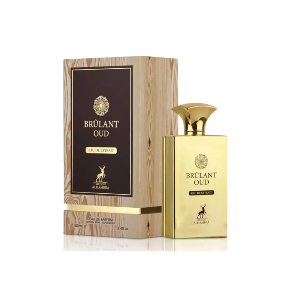 BRULANT OUD EAU DE EXTRAIT BY MAISON ALHAMBRA EDP FOR MEN 100ML 3.4 FL.OZ.