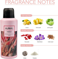 Ajmal Yearn Eau De Parfum 50ml 1.6 Fl.oz. & Neea Perfume Deodorant 150ml 5 Fl.oz. | For Men & Women