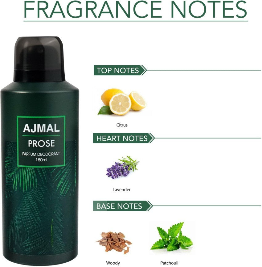 Ajmal Yearn Eau De Parfum 50ml 1.6 Fl.oz. & Prose Deodorant 150ml 5 Fl.oz. Casual Wear Gift For Men