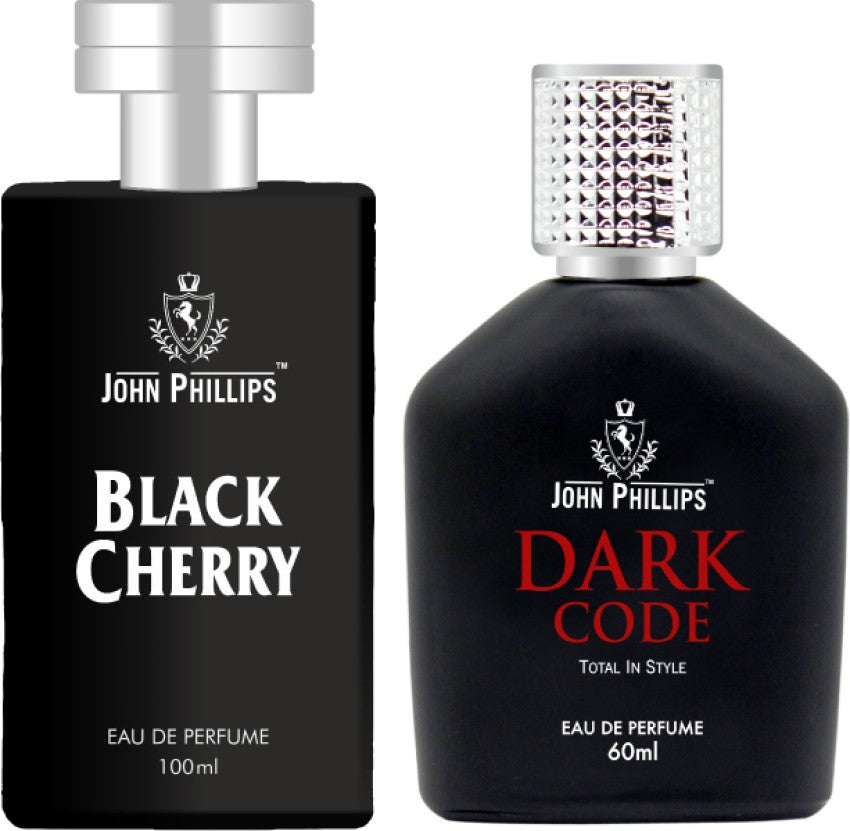 John Phillips Black Cherry 100ml 3.4 Fl.oz. & Dark Code 60ml 2 Fl.oz. Eau De Perfumes | Combo Of 2 For Men