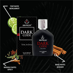 John Phillips Attarful + Dark Code + London In Style Eau De Parfum 60ml 2 Fl.oz. Each Pack Of 3 For Unisex