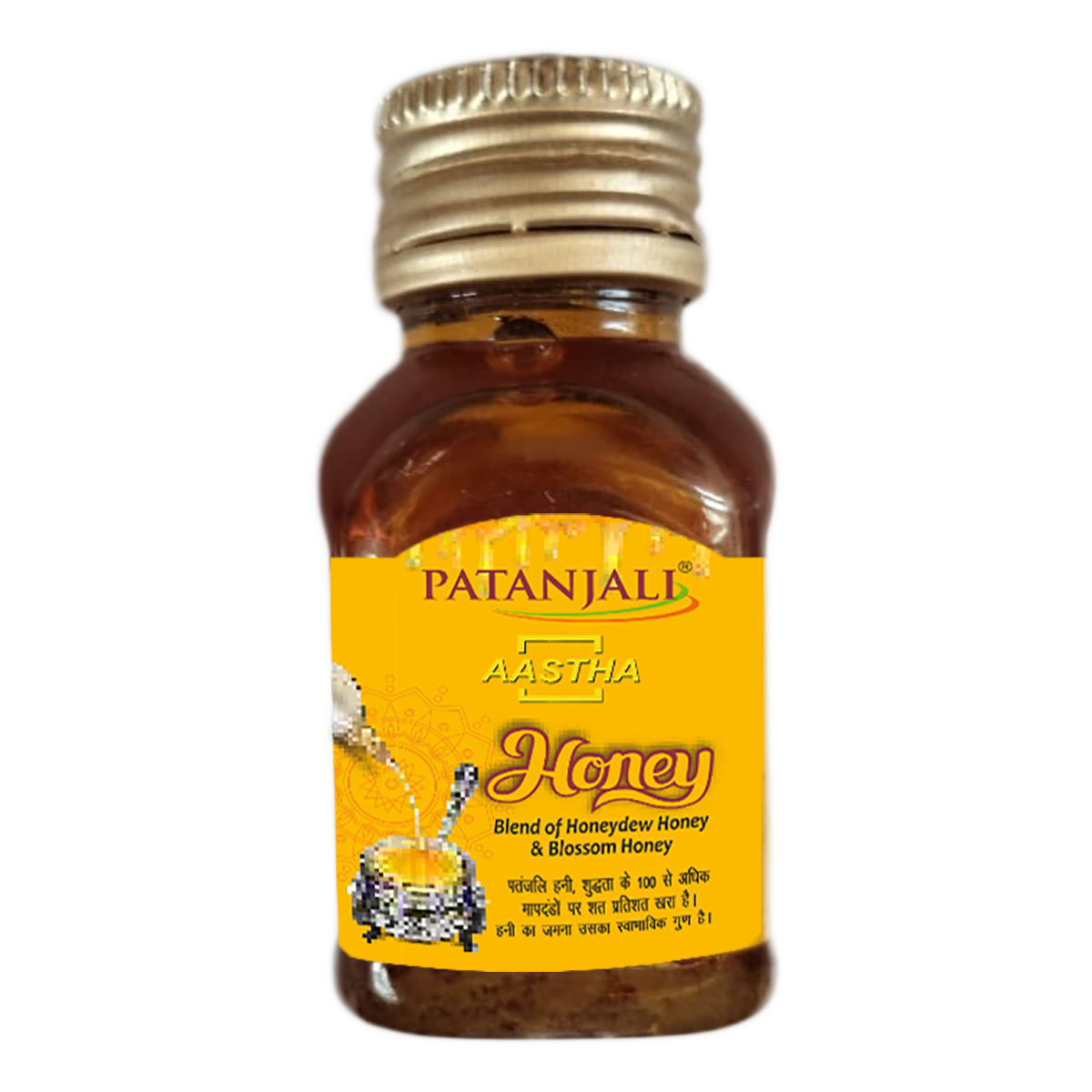 Patanjali Aastha Honey, With 100% Pure, Honey Is A Good Source Of Natural Sugar & Minerals, 50gm