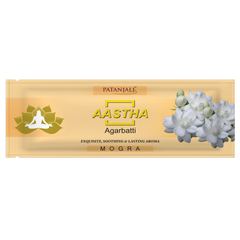 Patanjali Aastha Agarbatti Mogra, With Exquisite, Soothing & Long Lasting Aroma | 25gm