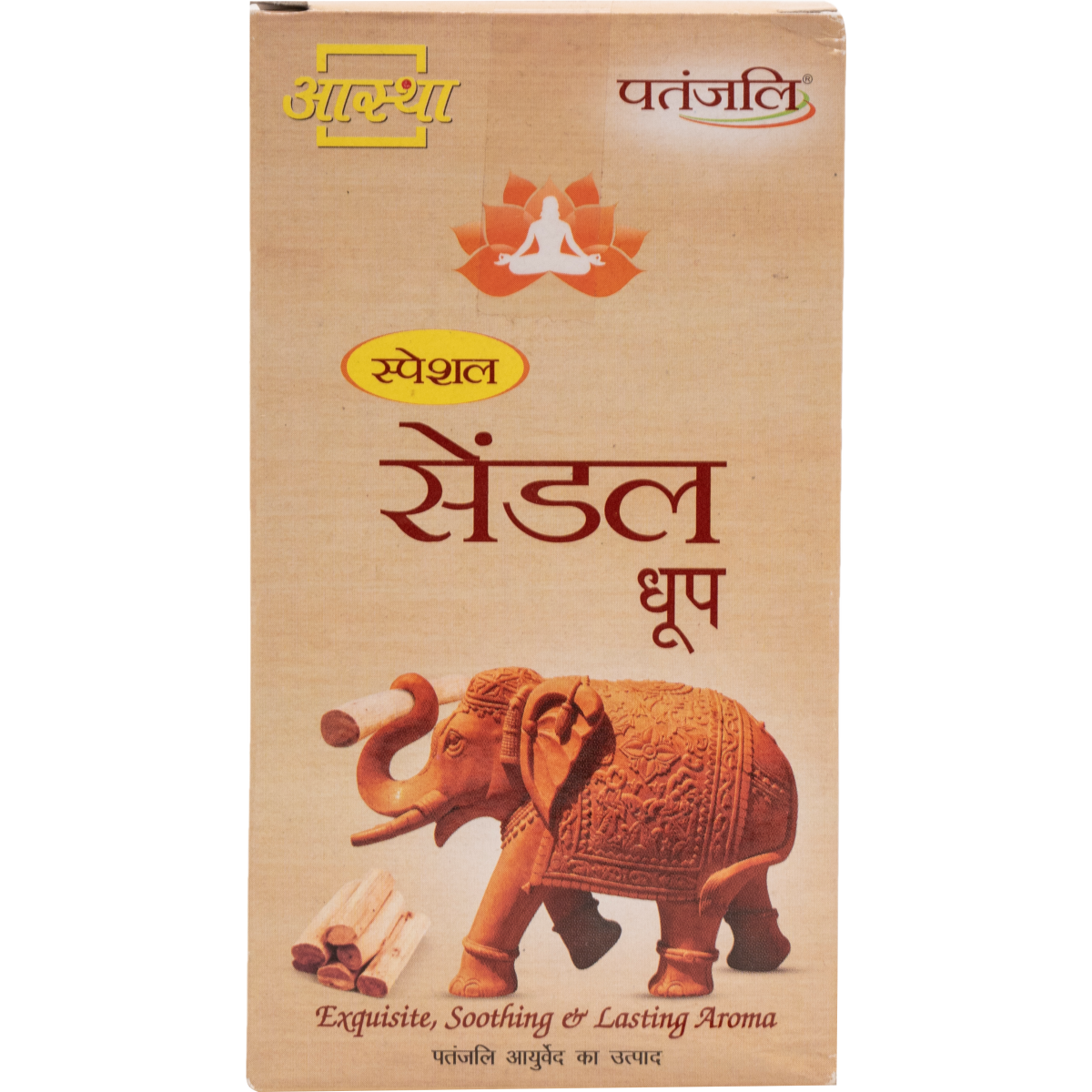 Patanjali Aastha Special Sandal Dhoop,10 N, With Exquisite, Soothing & Long Lasting Aroma | 40gm