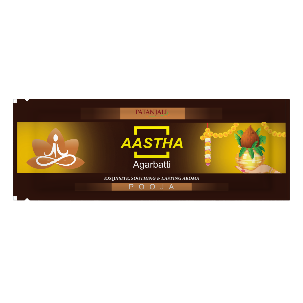 Patanjali Aastha Agarbatti Pooja,18 Stick, With Exquisite, Soothing & Long Lasting Aroma | 22gm