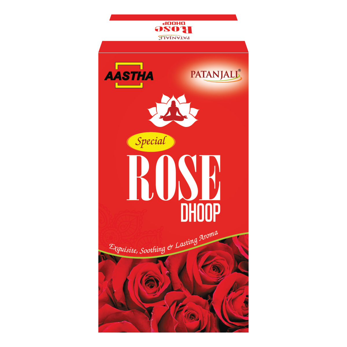 Patanjali Aastha Special Rose Dhoop, 10 N, With Exquisite, Soothing & Long Lasting Aroma | 40gm