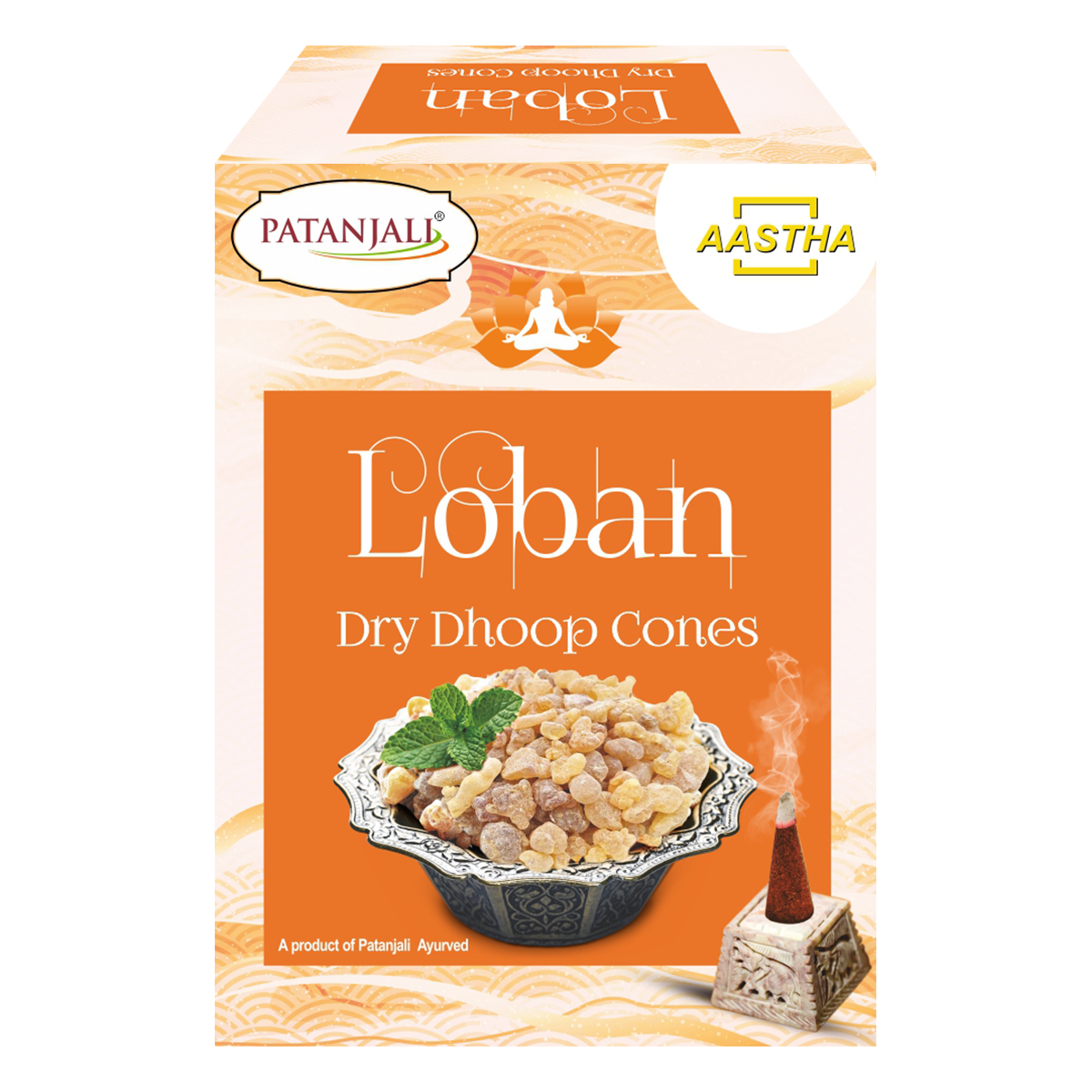 Patanjali Aastha Loban Dry Dhoop Cone, With Exquisite, Soothing & Long Lasting Aroma | 20gm