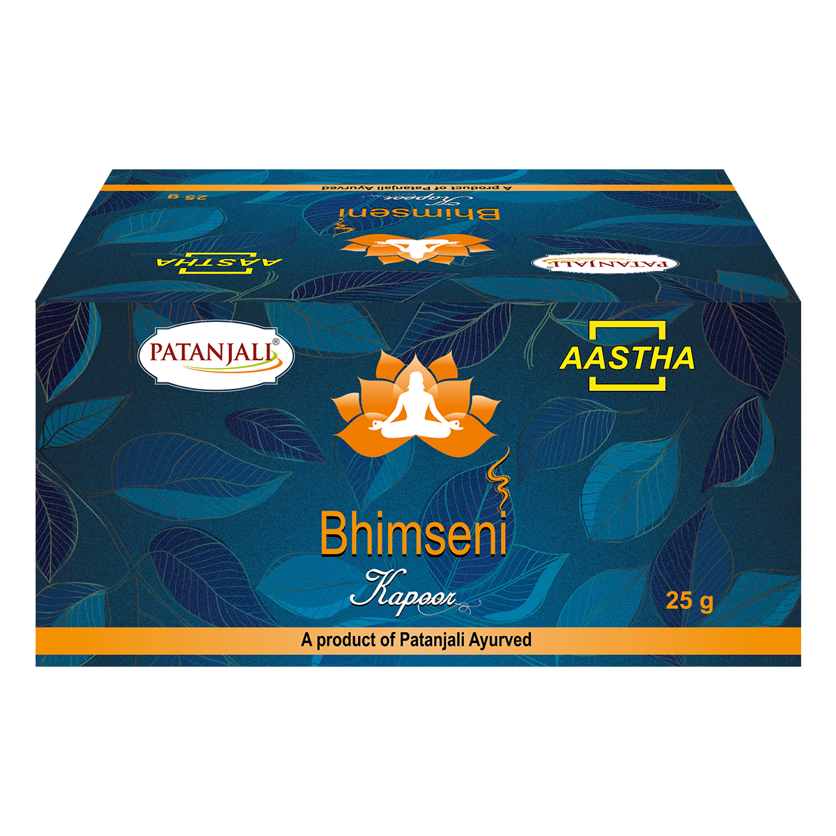 Patanjali Aastha Bhimseni Kapoor, With Provides A Long-Lasting Flame, 25gm, Pack Of 1