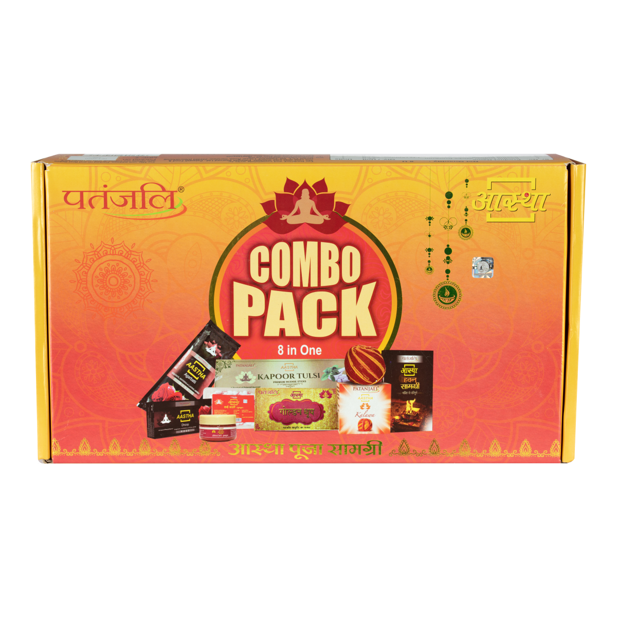 Patanjali Aastha Pooja Samagri, Combo Pack, With Best Quality Products In Low Price, 608gm