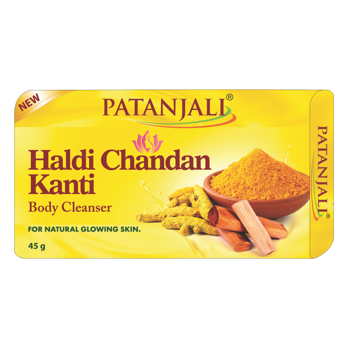 Patanjali Haldi Chandan Kanti Body Cleanser, With Reduces Roughness, Improves Texture, 45gm
