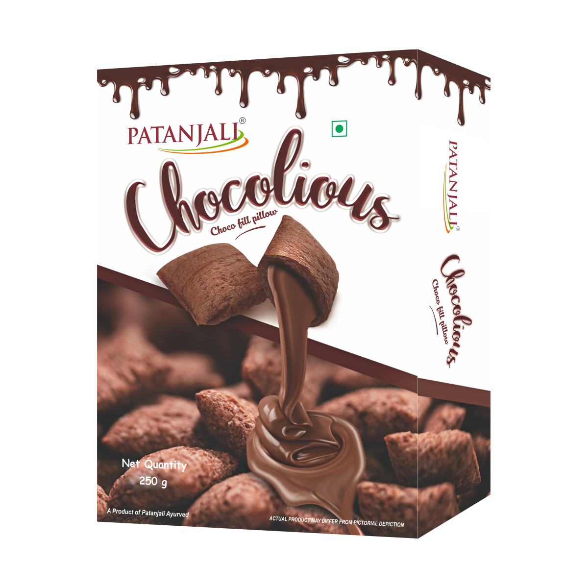 Patanjali Chocolious- Choco Fill Pillow 250gm