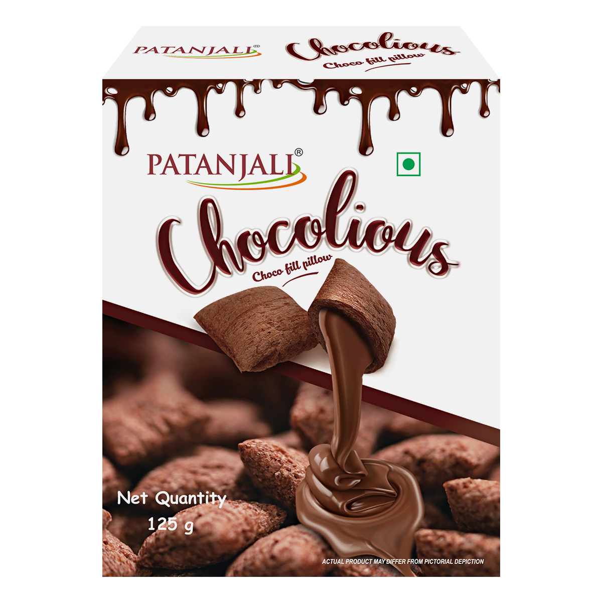 Patanjali Chocolious- Choco Fill Pillow 125gm