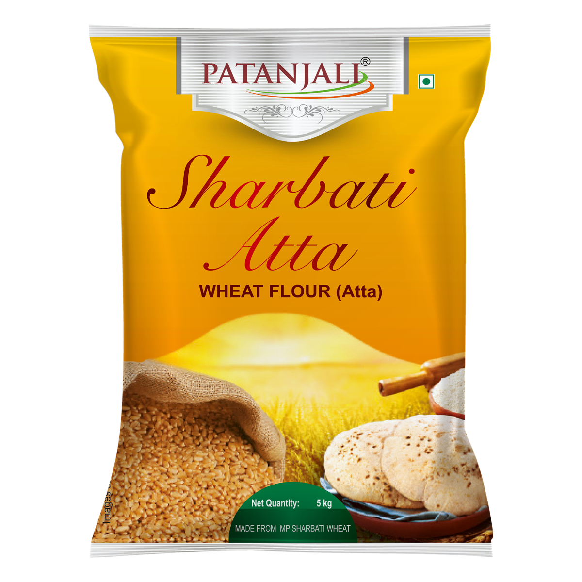 Patanjali Sharbati Whole Wheat Atta 5kg