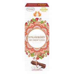 Patanjali Aastha Strawberry Dry Dhoop Sticks,10 N, With Soothing & Long Lasting Aroma | 20gm